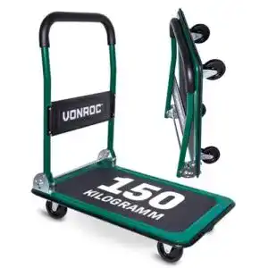 Plattformwagen VONROC Transportwagen – Klappbar, max. 150 kg