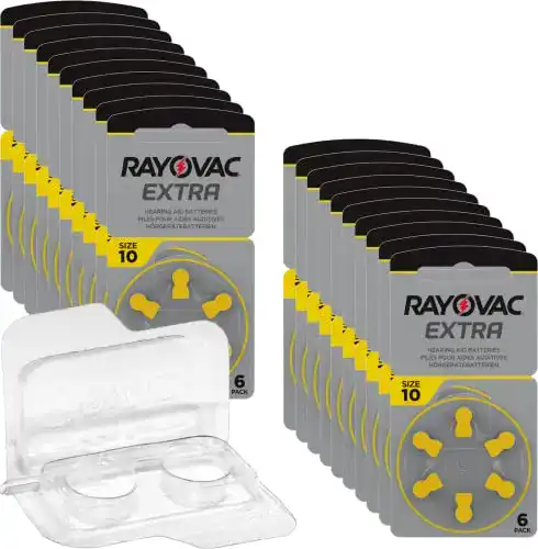 Hörgeräte-Batterien-10 EWANTO 120x Rayovac Extra Advanced