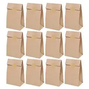 Lunchbag nuoshen 50 Stück Papiertüten, 24 x 13 x 8 cm