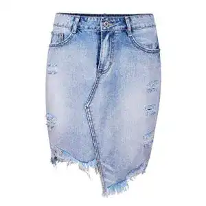 Jeansrock Fraternel Rock Denim Vintage Destroyed Hellblau M/38