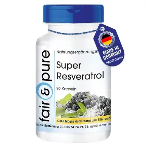 Resveratrol-Kapseln Fair & Pure Super Resveratrol, 90 Kapseln