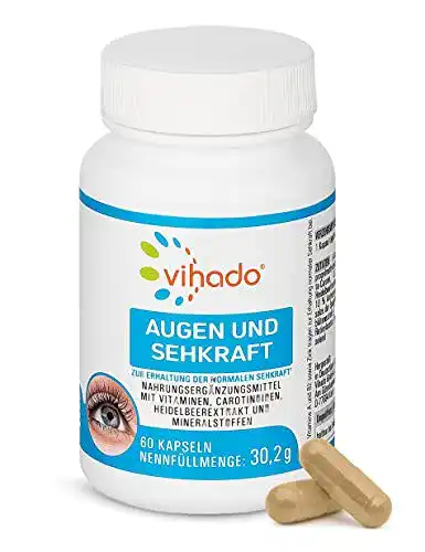 Augenvitamine Vihado Augen und Sehkraft, 60 Kapseln