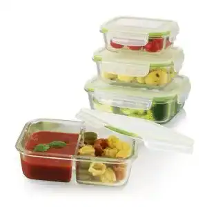 Frischhaltedosen aus Glas GOURMETmaxx Frischhaltedosen 4er