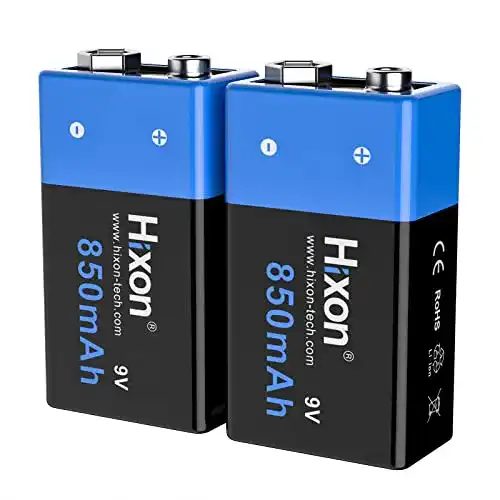 9V-Akku Hixon 9V Block Batterien Wiederaufladbare Li-Ion Akku