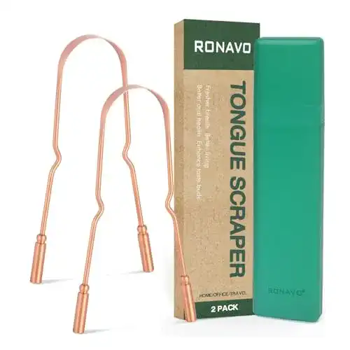 Zungenreiniger Kupfer RONAVO Zungenschaber aus 100% Kupfer