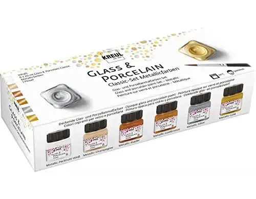 Glasfarbe Kreul 16603 Glass & Porcelain Set Classic Metallicfarben