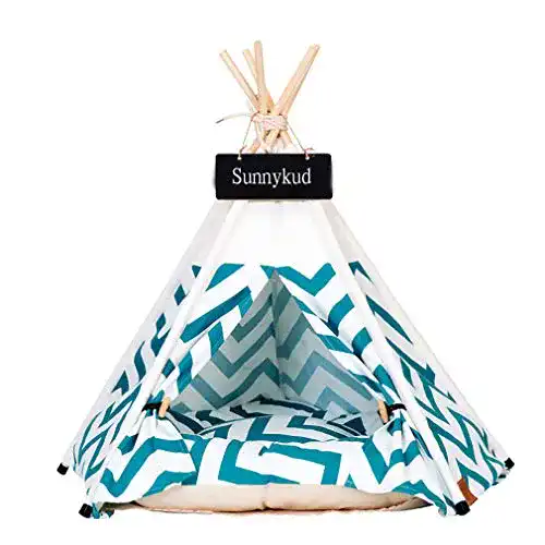 Hundehöhle Sunnykud Tipi Zelt für Haustiere 40x40x50cm