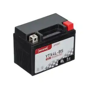 Motorrad-Batterie Accurat Motorradbatterie YTX4L-BS 5Ah 55A