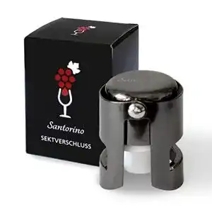 Sektflaschenverschluss Santorino ® aus dunklem Edelstahl