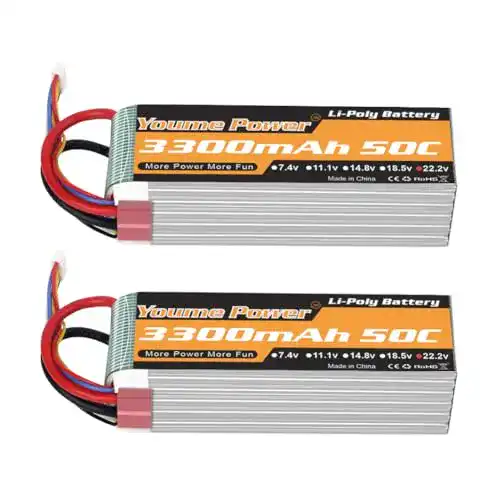 6S-LiPo Youme Power 22,2V LiPo Batterie 3300mAh, 50C Deans