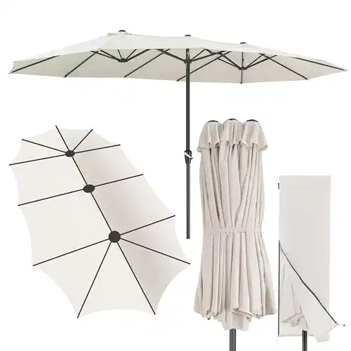 Doppelsonnenschirm Kingsleeve XXL 460cm Groß Kurbel