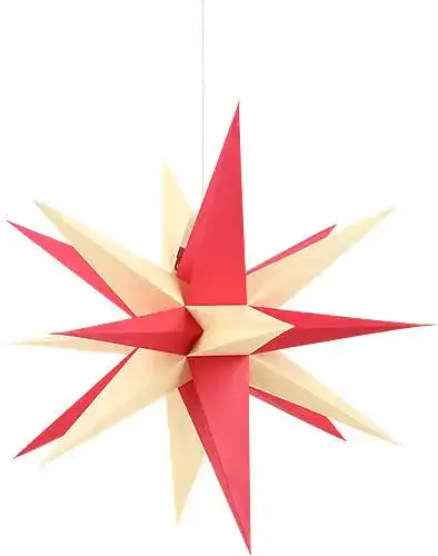 Annaberger Faltstern Annaberger Faltsterne mit rot-gelben Spitzen
