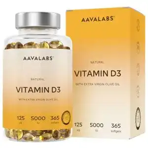Vitamin-D-Präparate AAVALABS Vitamin D3 Hochdosiert, 365 Kaps.