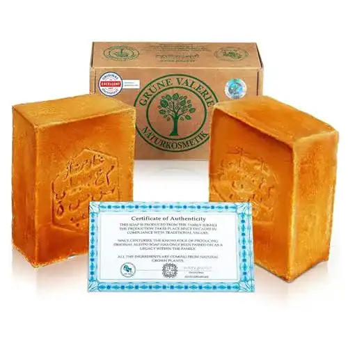 Aleppo-Seife Grüne Valerie Naturkosmetik Set 2 x 200g (400g)