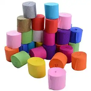 Krepppapier SERWOO 30 Rollen Kreppbänder Bunt 12 Farben
