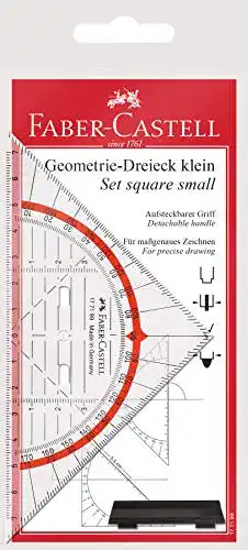 Geodreieck Faber-Castell 177199 Geometrie-Dreieck mit Griff