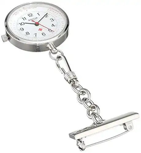 Schwesternuhr Boccia Unisex-Armbanduhr Analog Quarz Edelstahl