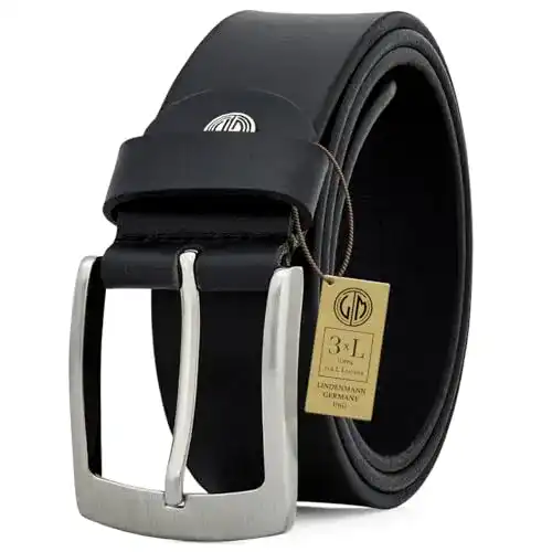 Ledergürtel Herren LINDENMANN aus Büffelleder, 40 mm breit