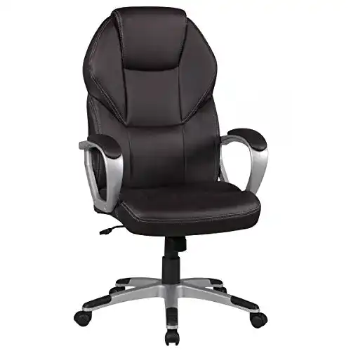 Amstyle-Bürostuhl AMSTYLE Bürostuhl Detroit Braun Kunstleder
