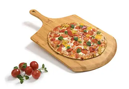 Flammkuchenbrett HeRo24 Pizzaheber -Schieber Bambusbrett
