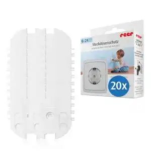 Steckdosensicherung Reer , SteckdosenSchutz schraubbar weiß