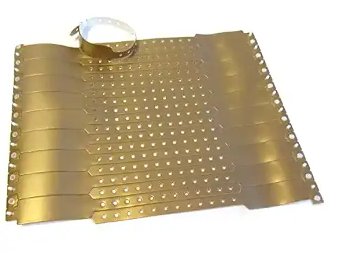 Einlassband Twist4, PVC Vinyl Kontrollbänder gold, 10 Stück