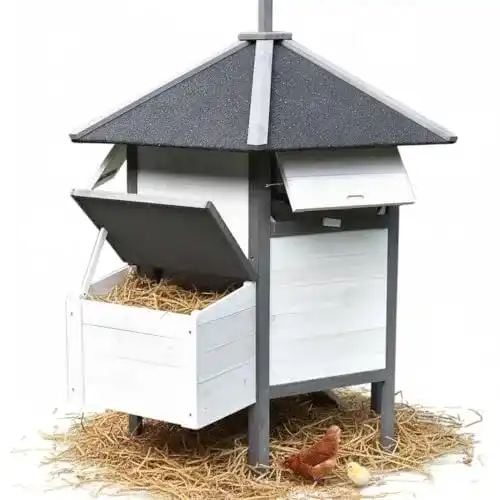 Hühnerstall Melko 6-Eck Hühnerhaus 131x125CM, inkl. Nestbox