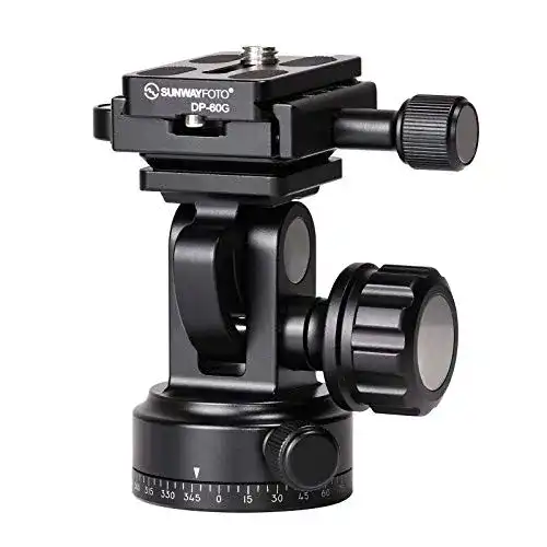 Getriebeneiger Sunwayfoto DT-02D50 2-Wege-Neiger Stativkopf schwarz