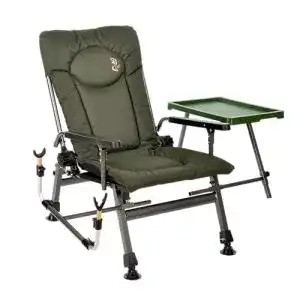 Angelstuhl Carp Campingstuhl F5R ST/P Stuhl Deluxe Karpfen Angler Campingstuhl mit extra Höhe und Tisch