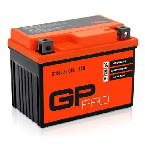 Motorrad-Batterie GP-PRO Gel-Batterie 12V 5Ah GTX4L-BS