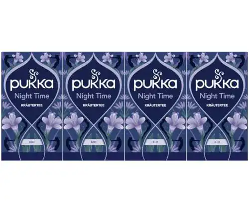 Schlaftee Pukka Bio-Tee Night Time 80 Teebeutel, 4er Pack