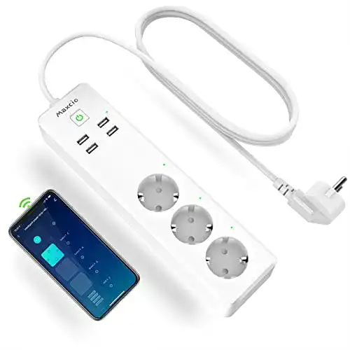 Smarte Steckdosenleiste Maxcio Smart Steckdosenleiste mit 3 AC