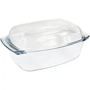 Auflaufform Termisil Glas Bräter mit Deckel L – XXL (6,8 Liter)