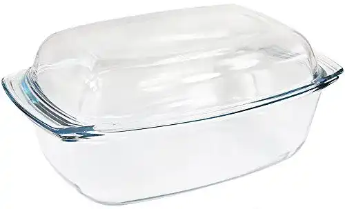 Auflaufform Termisil Glas Bräter mit Deckel L – XXL (6,8 Liter)
