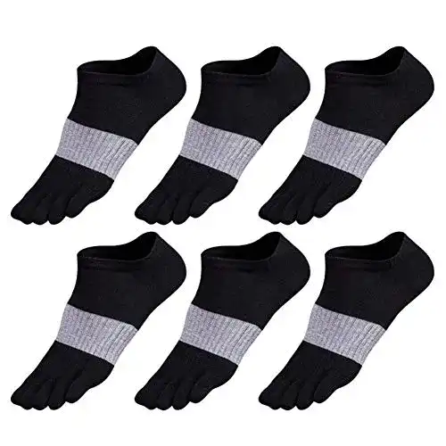 Zehensocken Herren GINZIN 6 Paar Männer Sport Zehen Socken