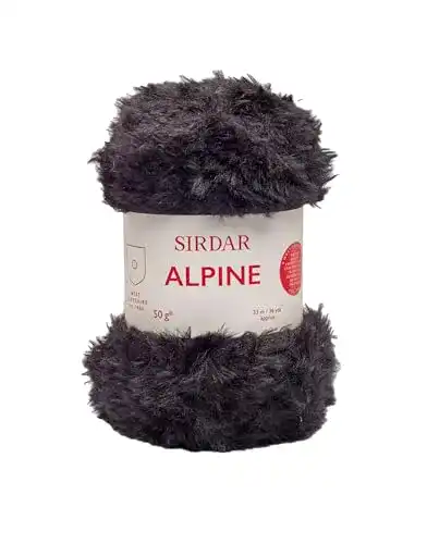 Fransengarn Sirdar Alpine Luxe Kunstfellgarn, 50 g, Panther 401