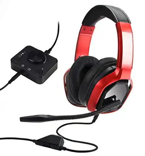Die beste Wireless-Gaming-Headset Amazon Basics, mit Audiomixer, rot 2026 Test Bestseller Wireless-Gaming-Headset Amazon Basics, mit Audiomixer, rot
