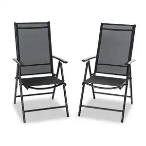 Alu-Klappsessel PHIVILLA 2er Sets Gartenstühle, 6X verstellbar