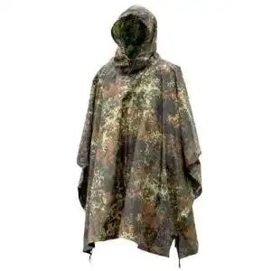 Regenponcho-Jagd Mil-Tec Herren Poncho-10630021, Flecktarn