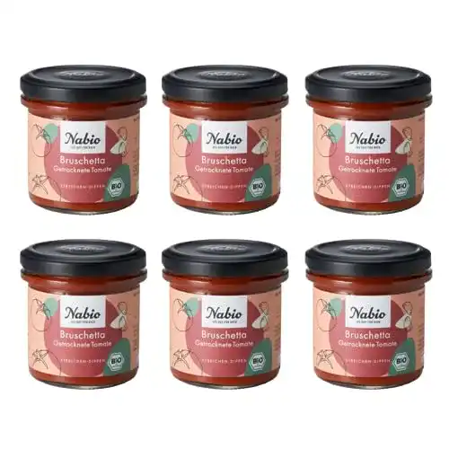 Bio-Brotaufstrich NABIO Aufstrich Bruschetta Tomate, 6 x 140 g