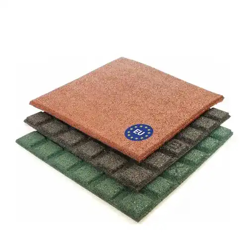 Fallschutzmatten Gartenpirat 50×50 cm Stärke 43 mm Farbe rot