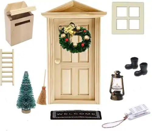 Wichteltür Super Idee Weihnachten Set Miniatur Wichtel Set