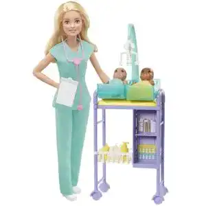 Barbie-Puppe Barbie GKH23 Kinderärztin-Spielset