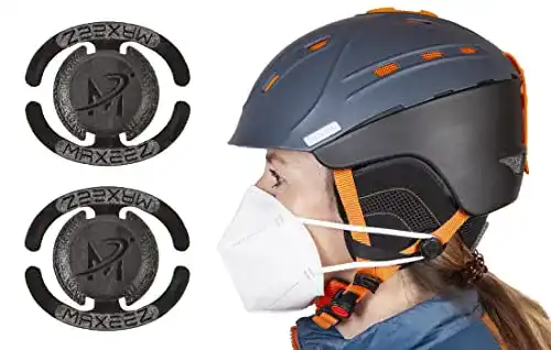 Maskenhalter Skihelm MAXEEZ Fahrradhelm schwarz