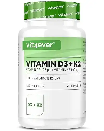 Vitamin-D3-K2 Vit4ever Vitamin D3 + K2 Depot, 180 Tabletten
