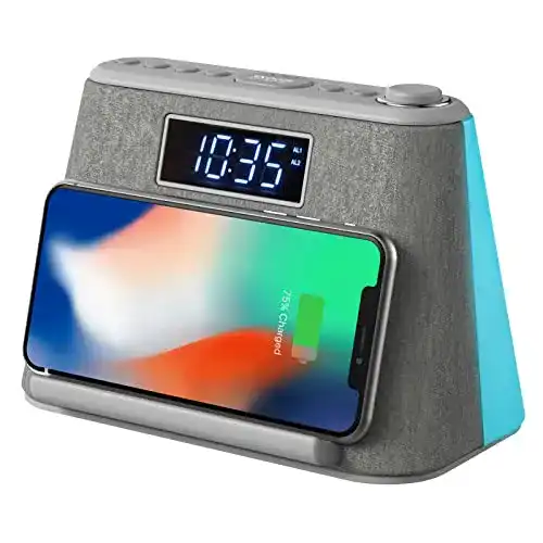 Wecker mit Ladestation i-box Digital mit Wireless Charger