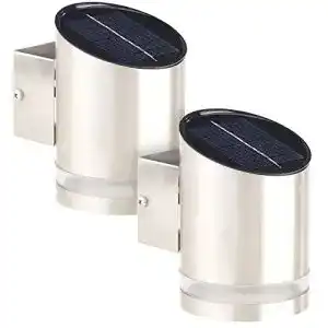 Solar-Wandleuchte außen Lunartec Solarleuchten: 2er-Set