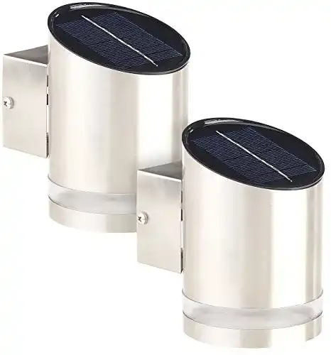 Solar-Wandleuchte außen Lunartec Solarleuchten: 2er-Set