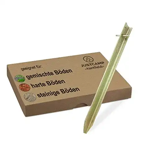 Zeltnägel JUSTCAMP Zeltheringe Kentfield, Erdnägel, Stahl, [6 Stück]