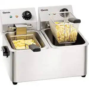 Doppelfritteuse Bartscher A162412E SNACK II Doppel-Fritteuse, 8l